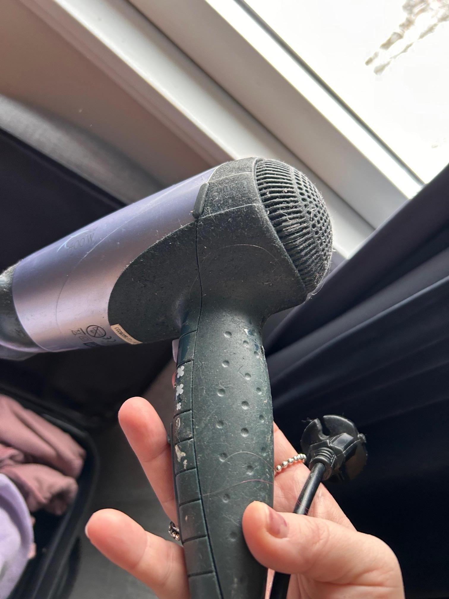 Smutsiga hårfönen som vi fick byta in.