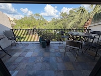 View looking out through patio