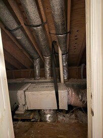 The door to the attic that was left unlocked  in the kids room..  very unsafe