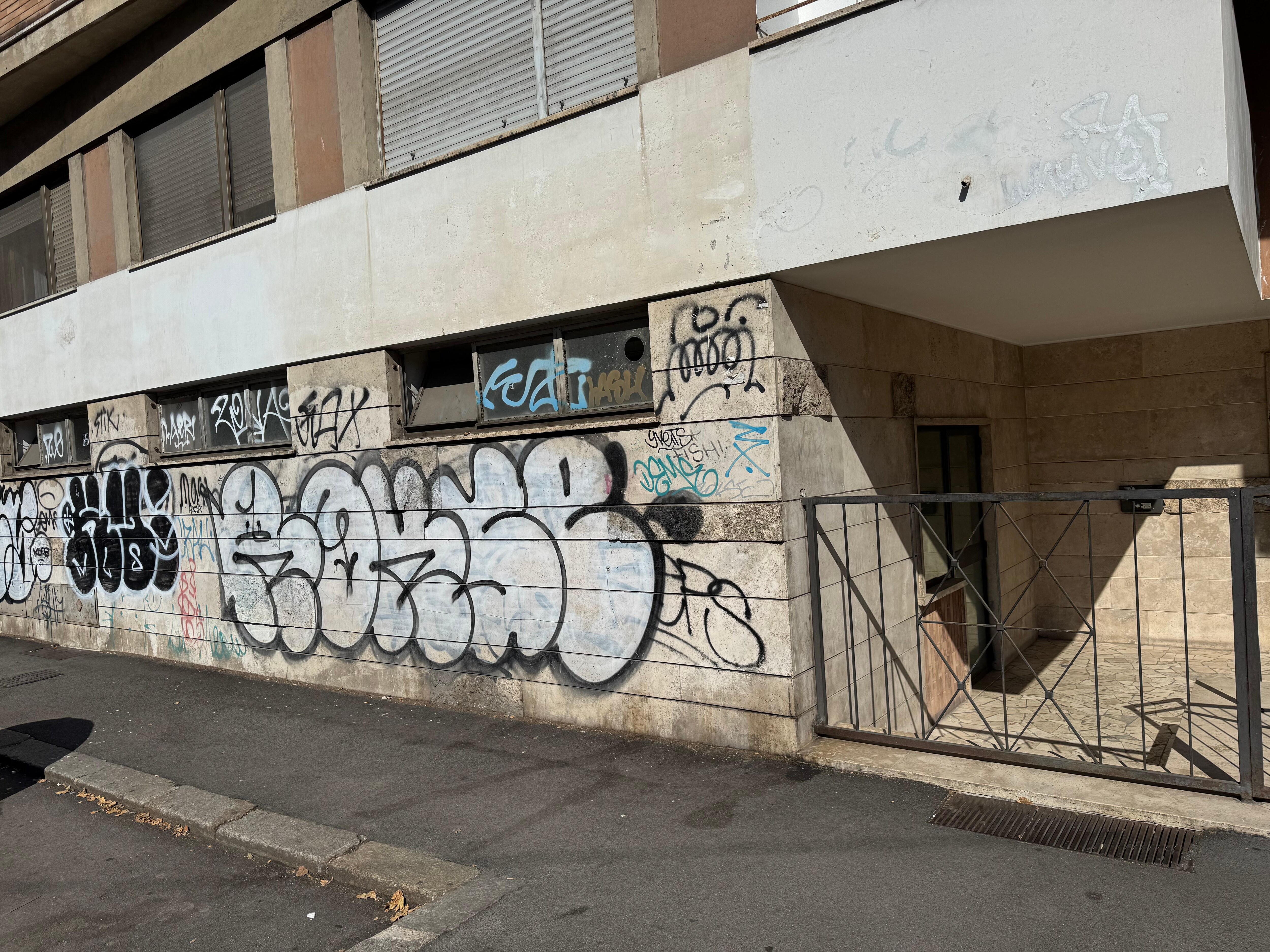 Outside building