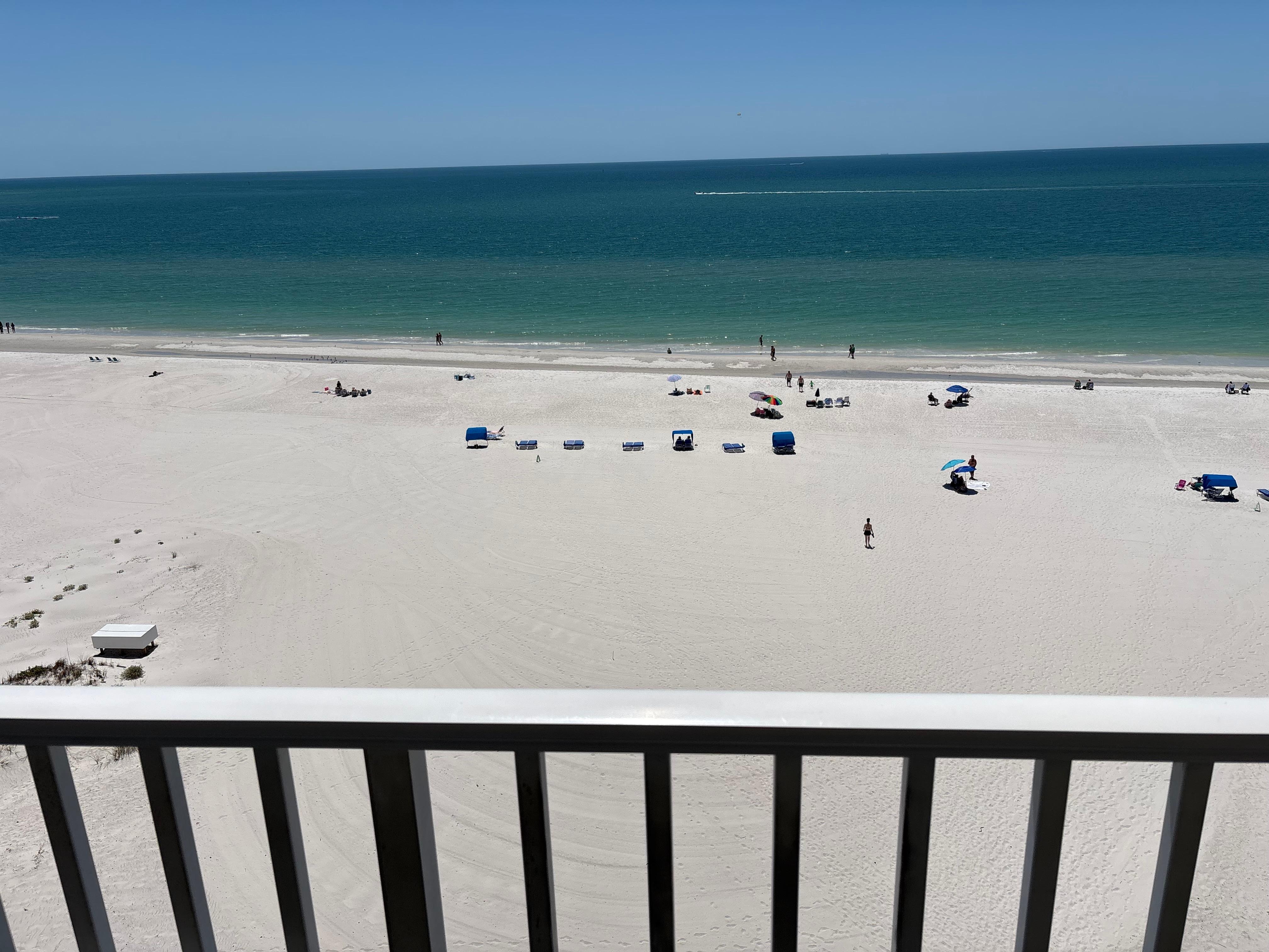 Balcony view! Not a busy beach!