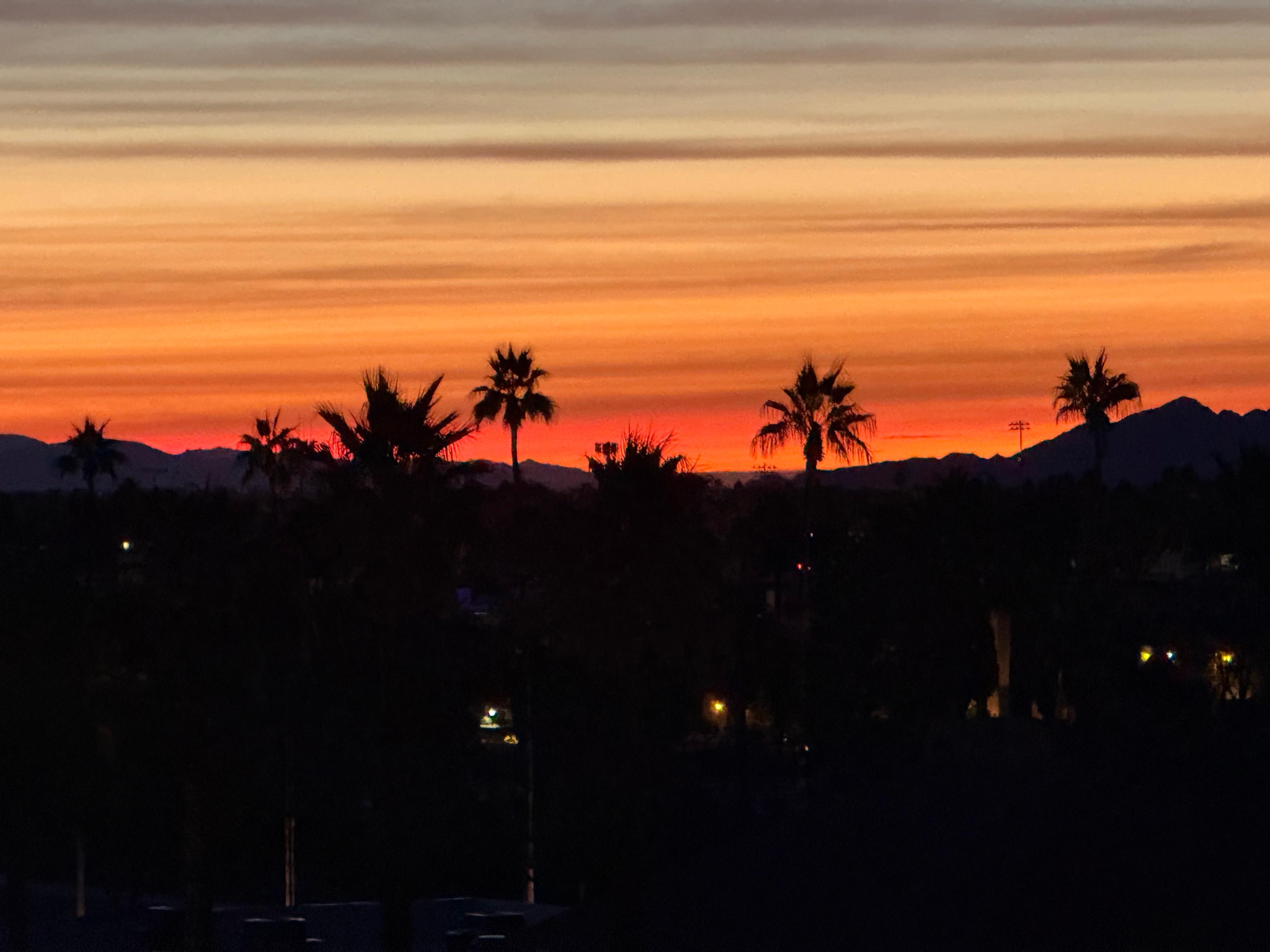 Sunrise from our balcony 