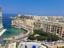 View of Balluta Bay taken from the rooftop of the Marriott Hotel.