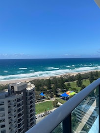 Beach from balcony