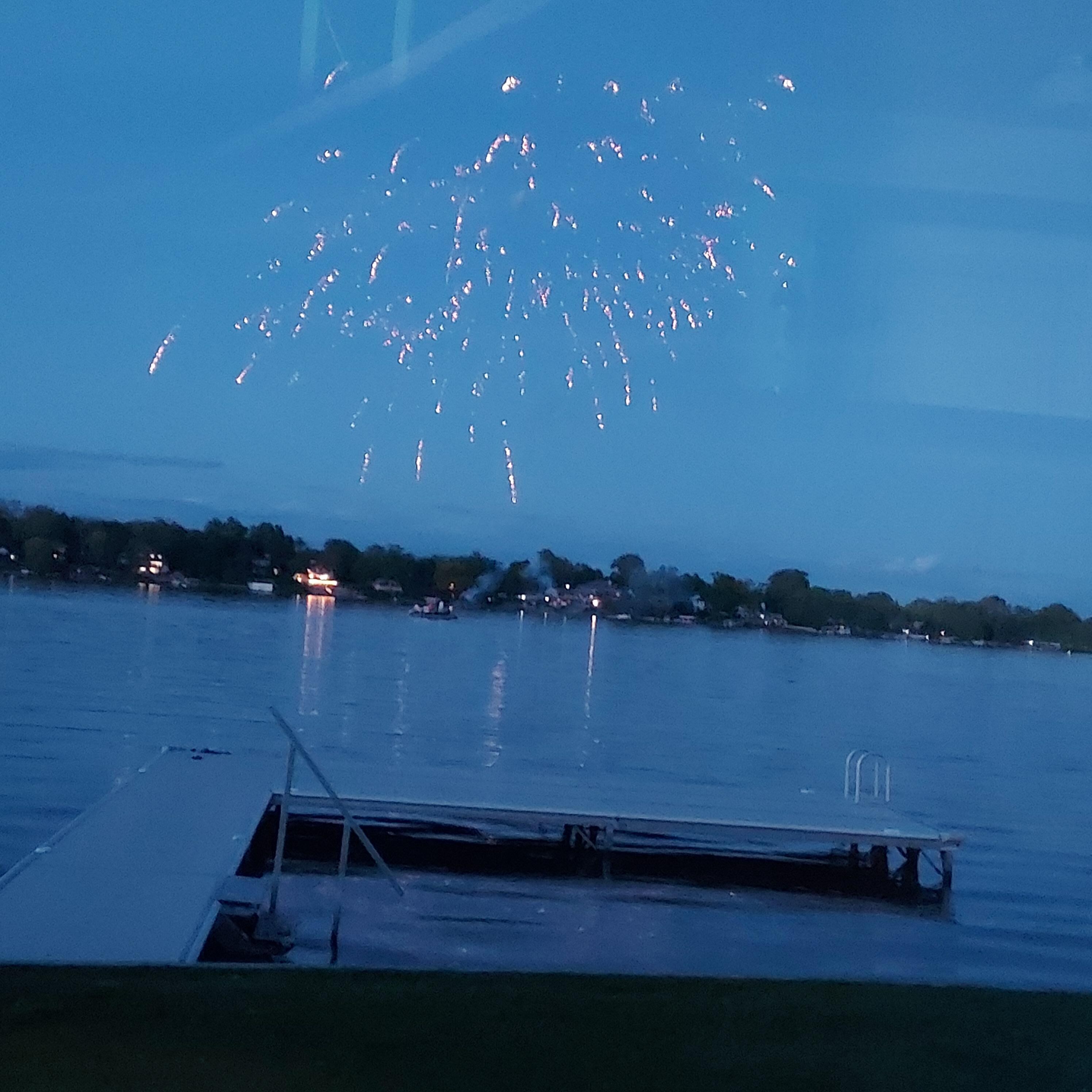 Fireworks from the patio door