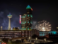 Nightly fireworks from our 8th floor terrace.