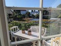 The balcony from the dining area.