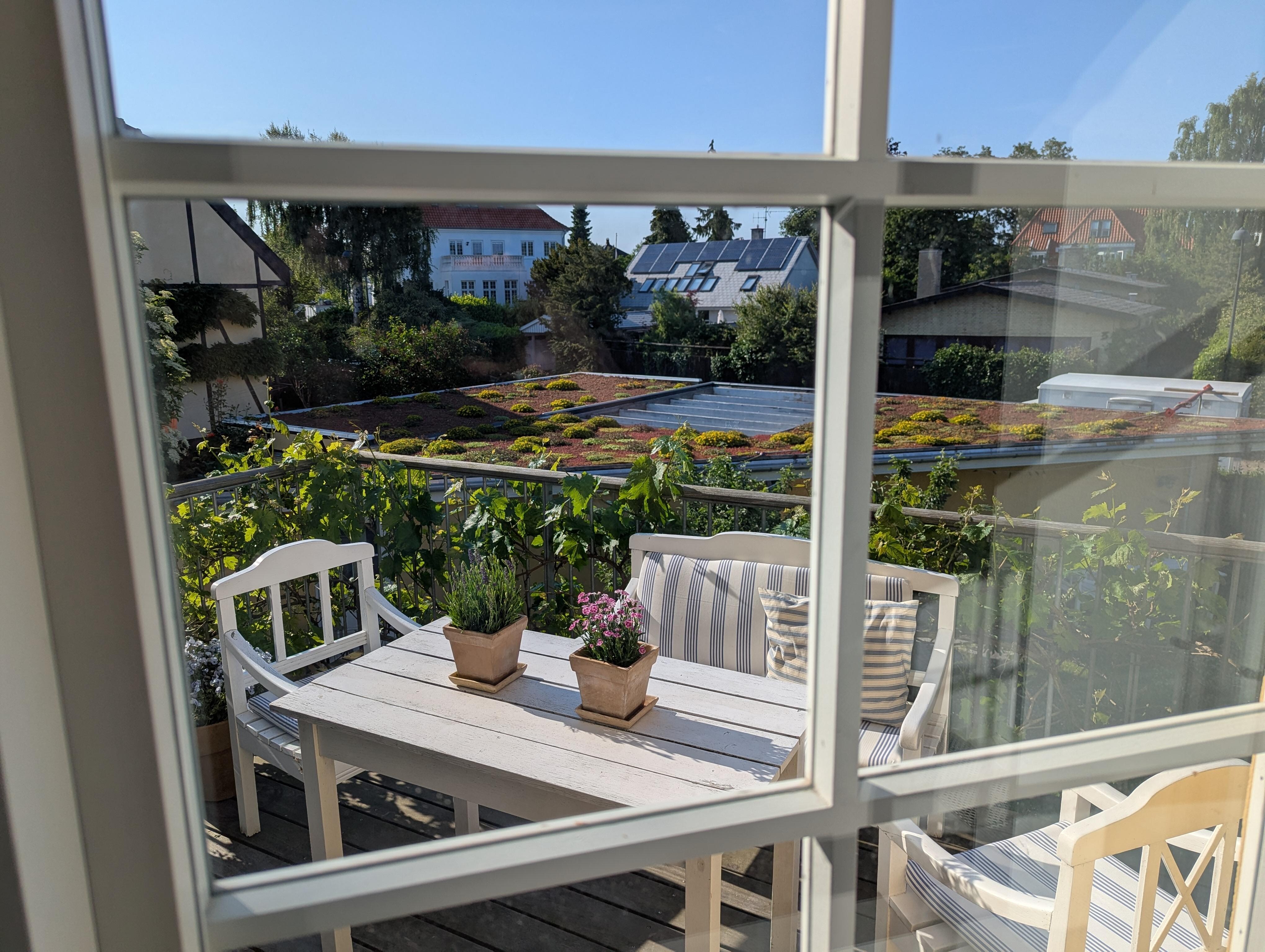 The balcony from the dining area.