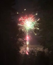 View of the fireworks from the porch later that night!