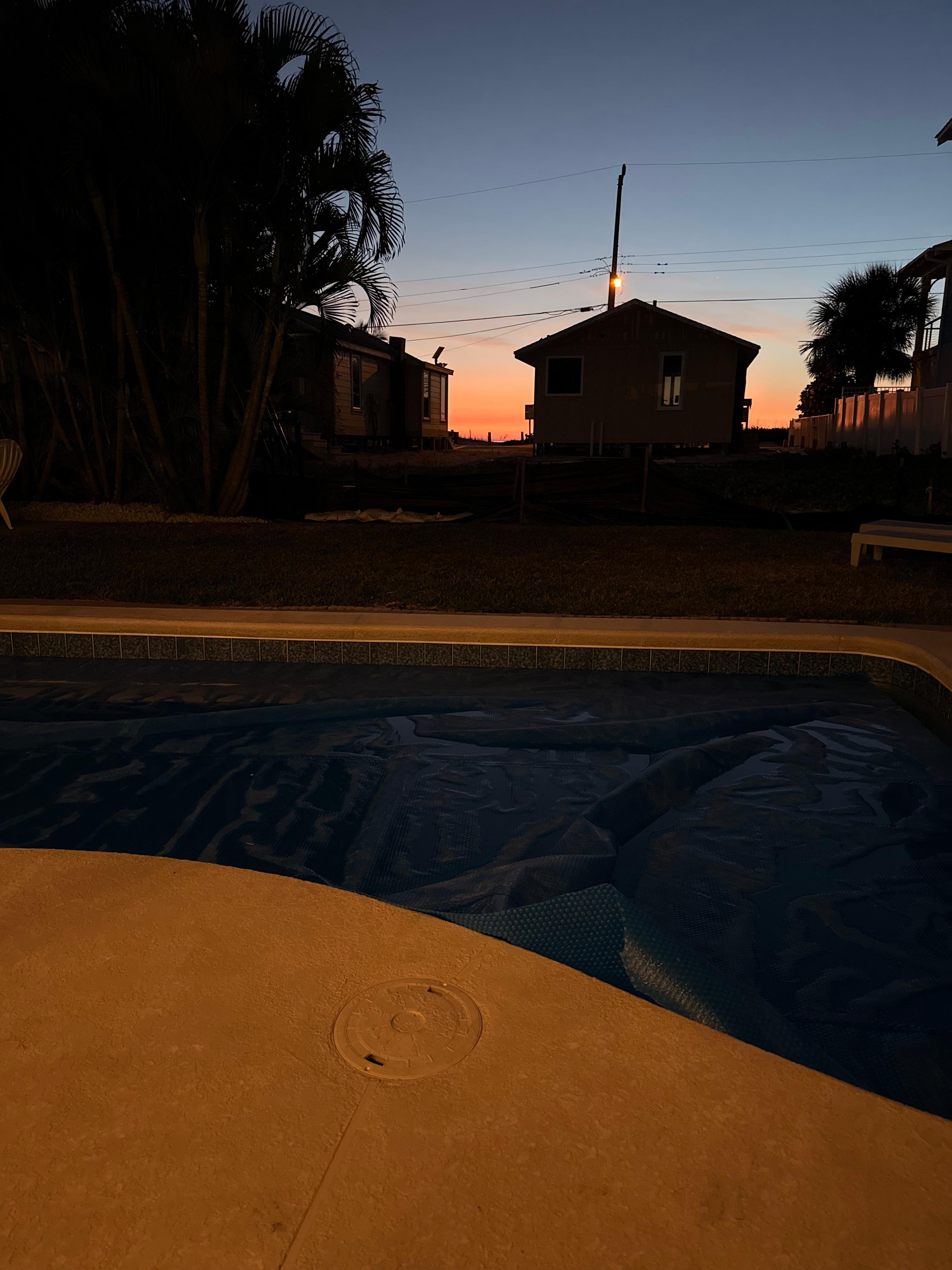 Sunset from back yard. 