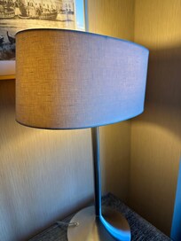 All lamp shades were crooked and could not be adjusted.