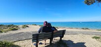 En la playa