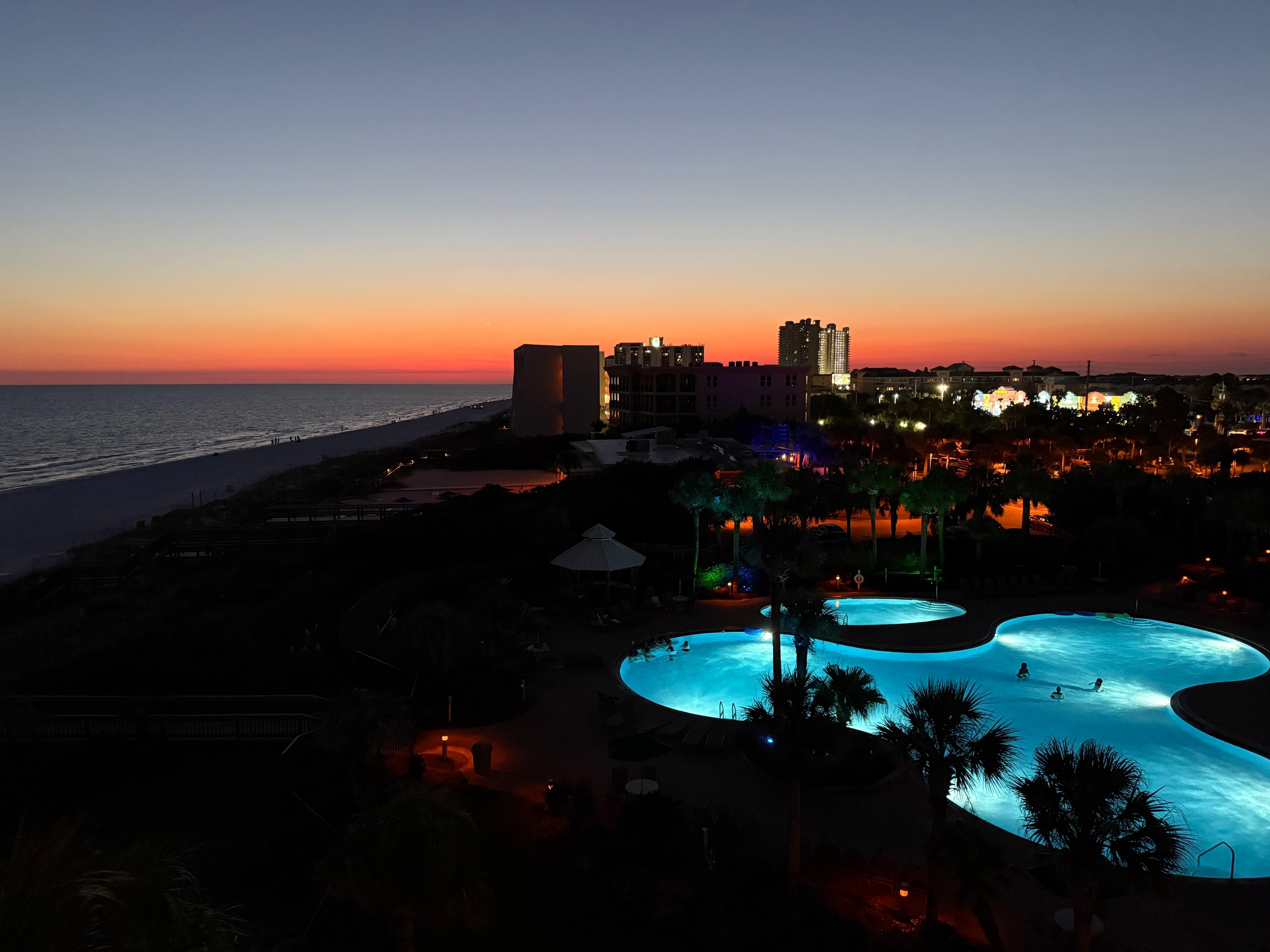 sunset from the balcony