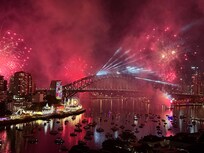 Sydney Harbour Fireworks view from balcony