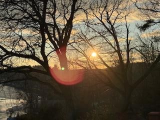 Sunset over Saratoga Lake from deck