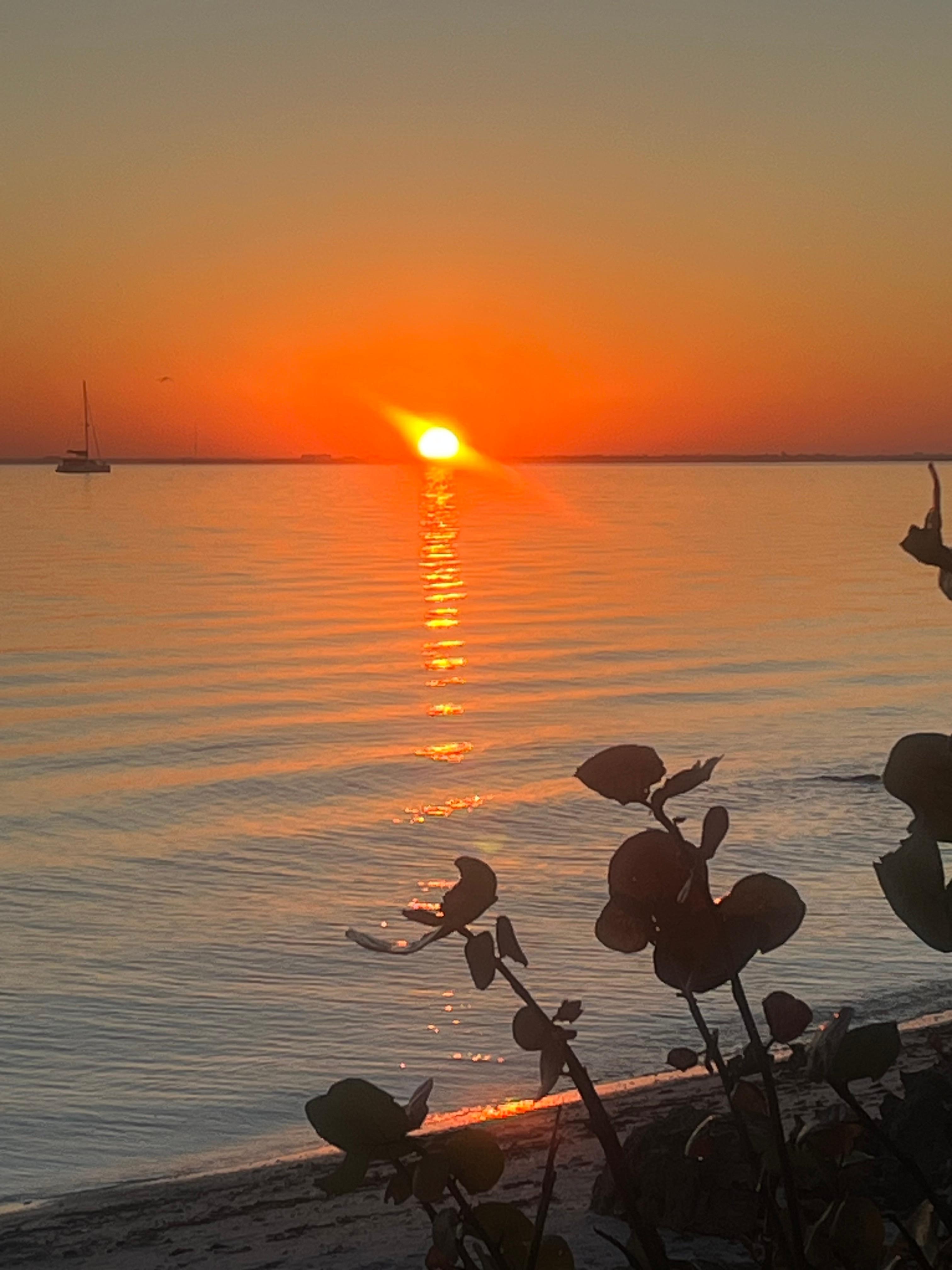 Bay beach sunrise