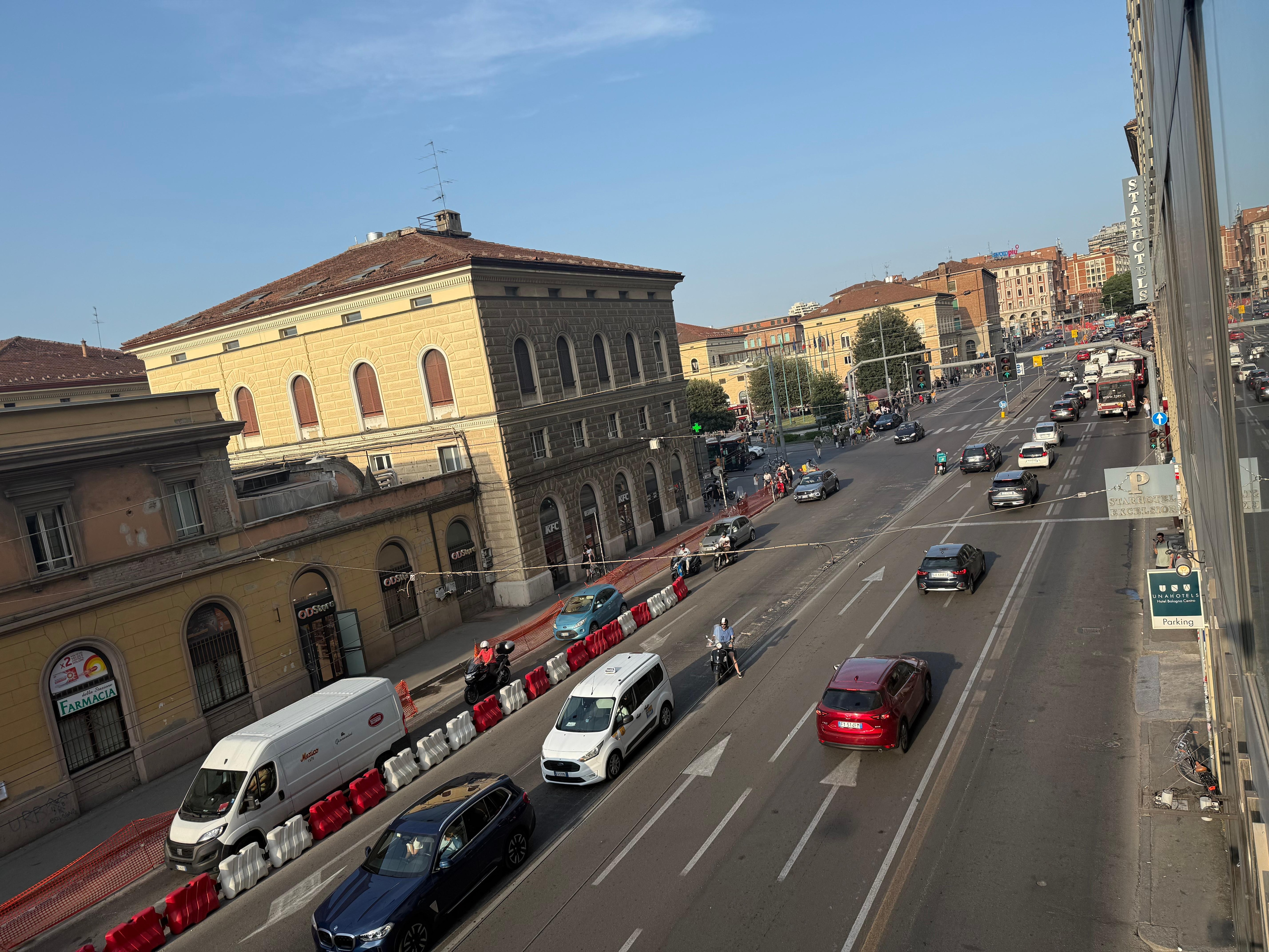 View of Bologna Centrale from a front facing room.