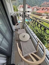 Our balcony, a bit small but nice