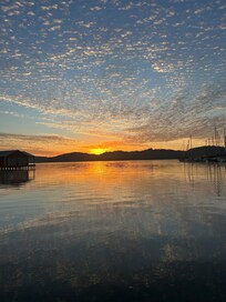 Sunrise as we left the dock.