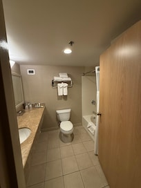 Spacious and clean bathroom