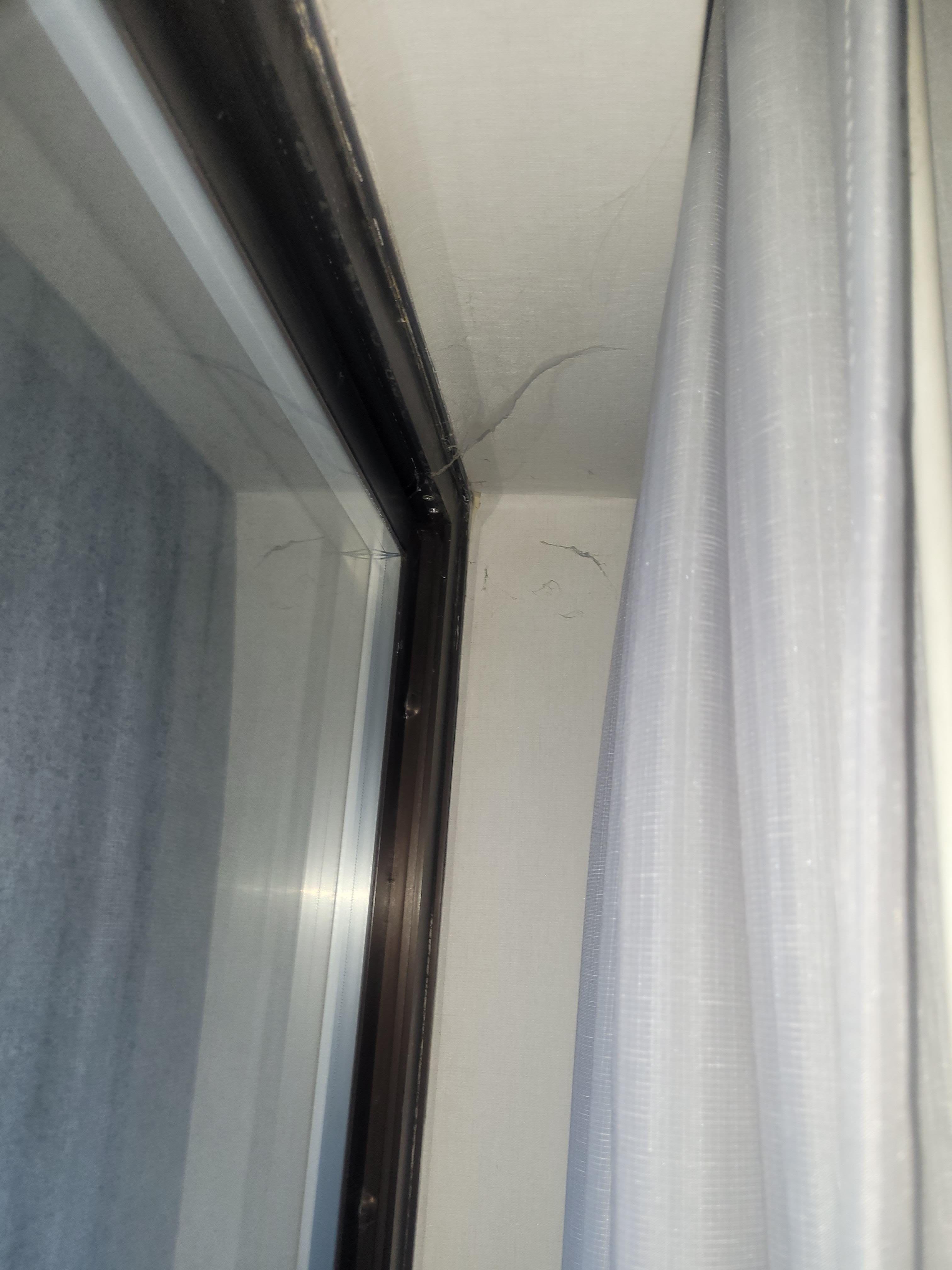 Dirty curtins Spider webs