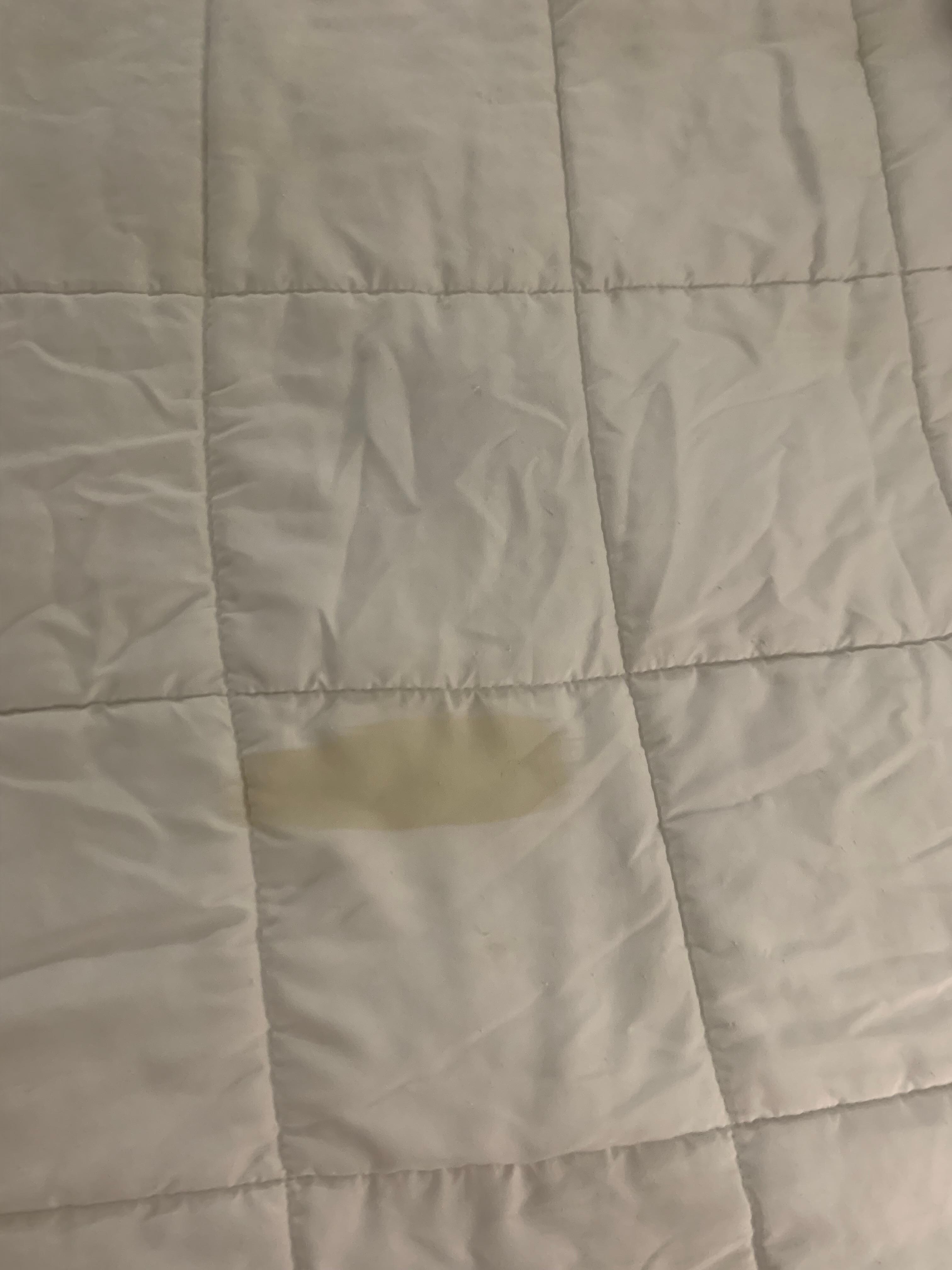 Stain on linens.