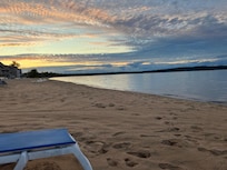 The view from the beach at the hotel.