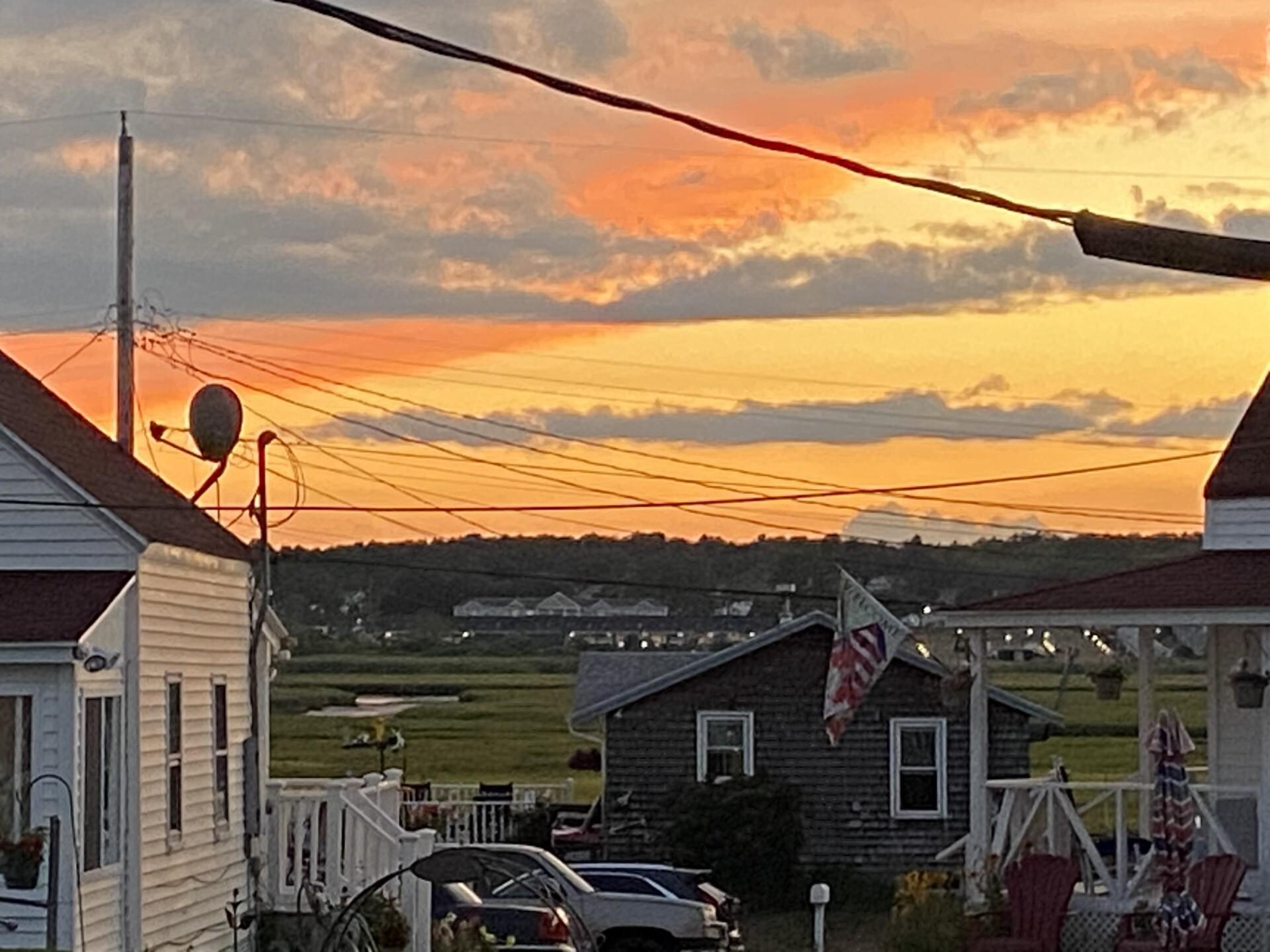 Sunset view from condo deck