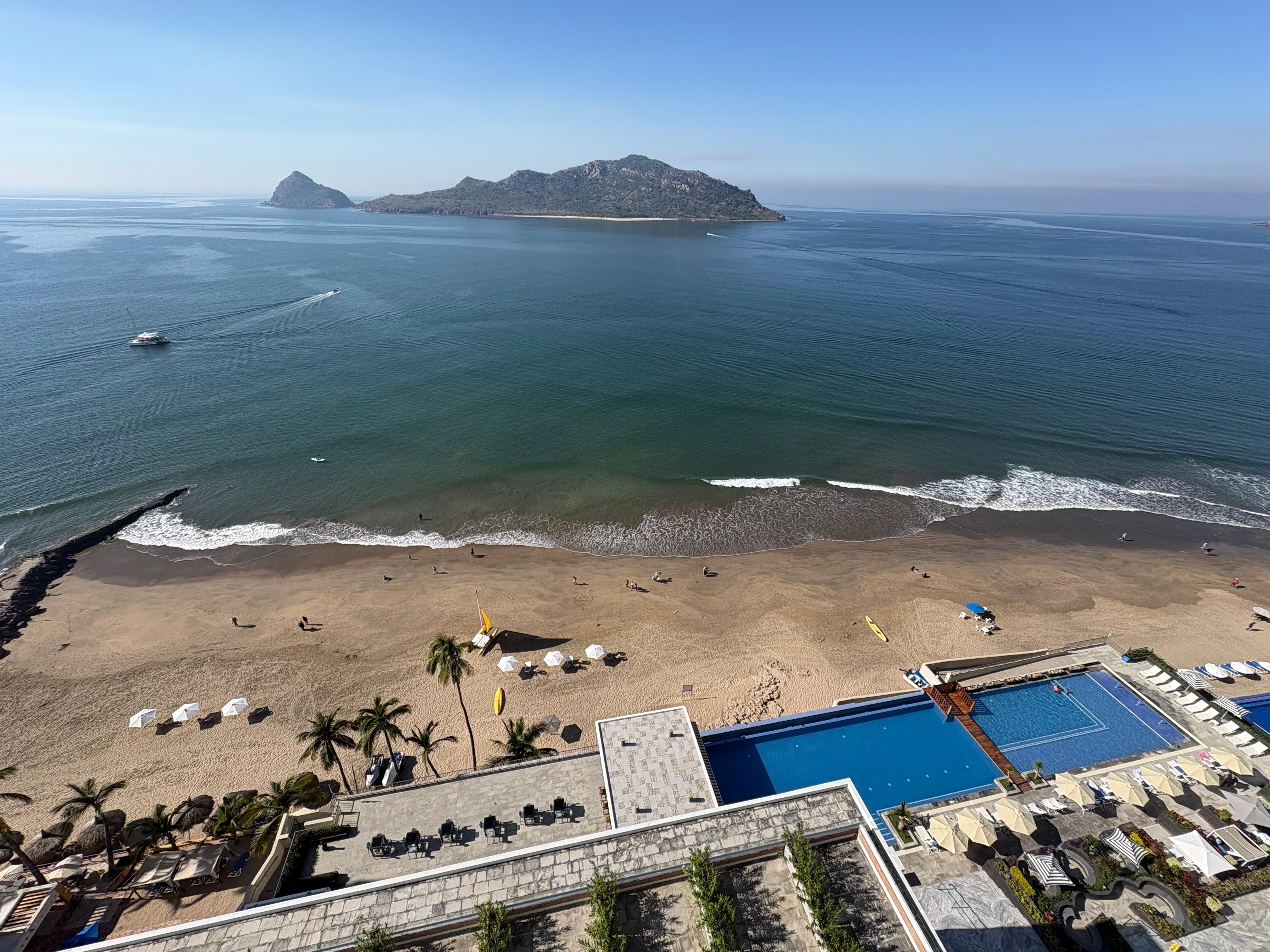 beach, pool and island view from 7th floor
