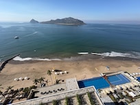 beach, pool and island view from 7th floor
