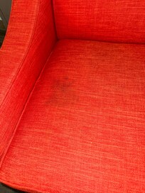 Stain on the side chair