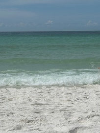 Powdery soft white sand and clear water