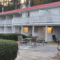 Sitting area outside.