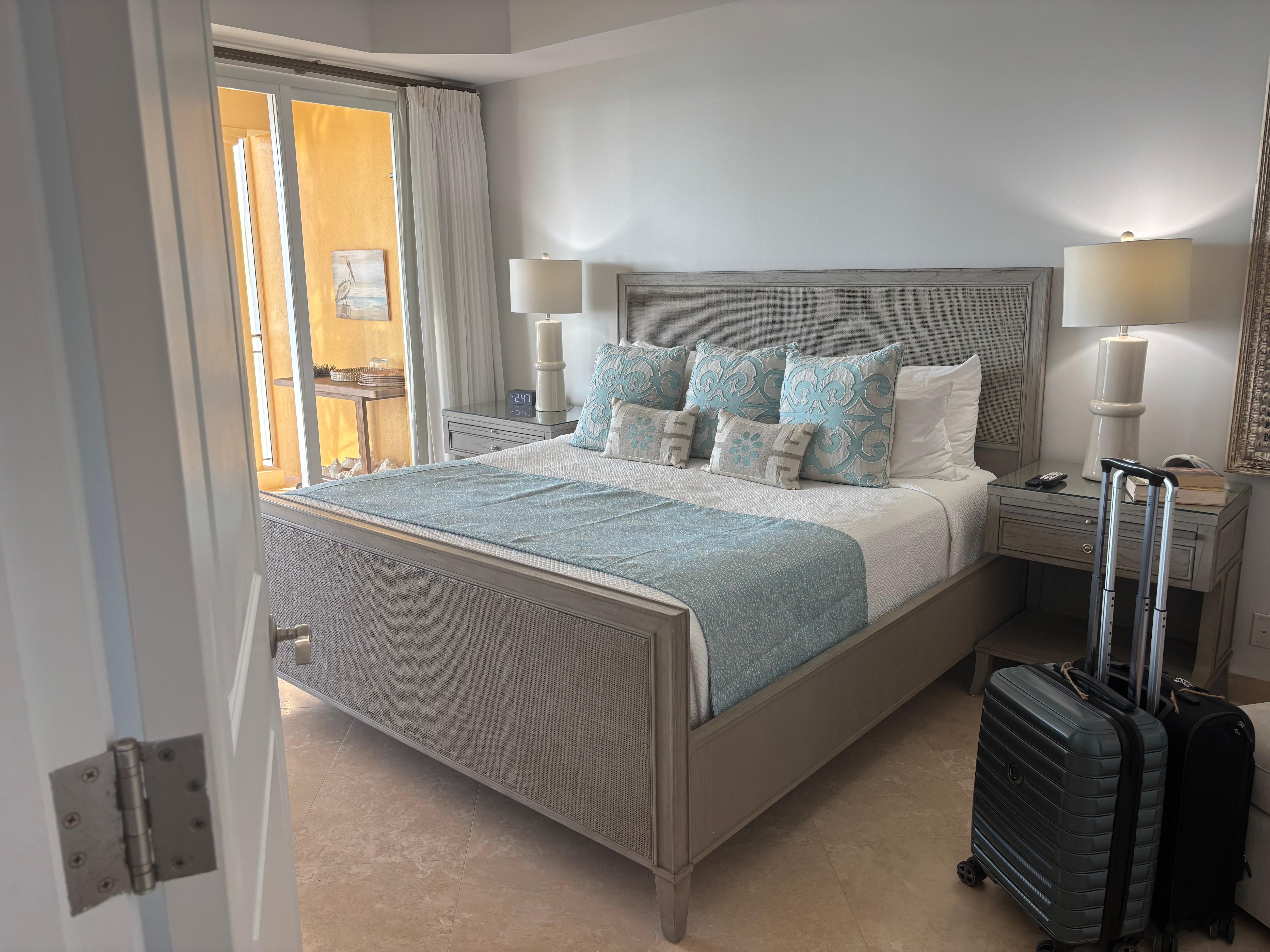 Our bedroom was spacious and the bed was very comfortable.