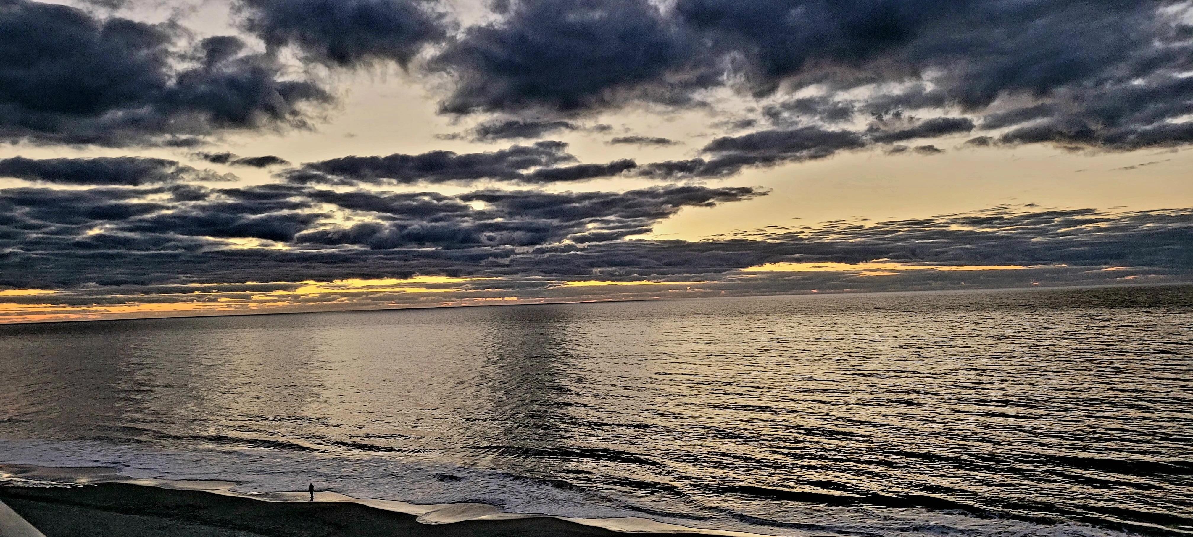 Early morning sunrise from the private balcony. 