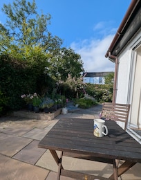 Rear patio and small garden