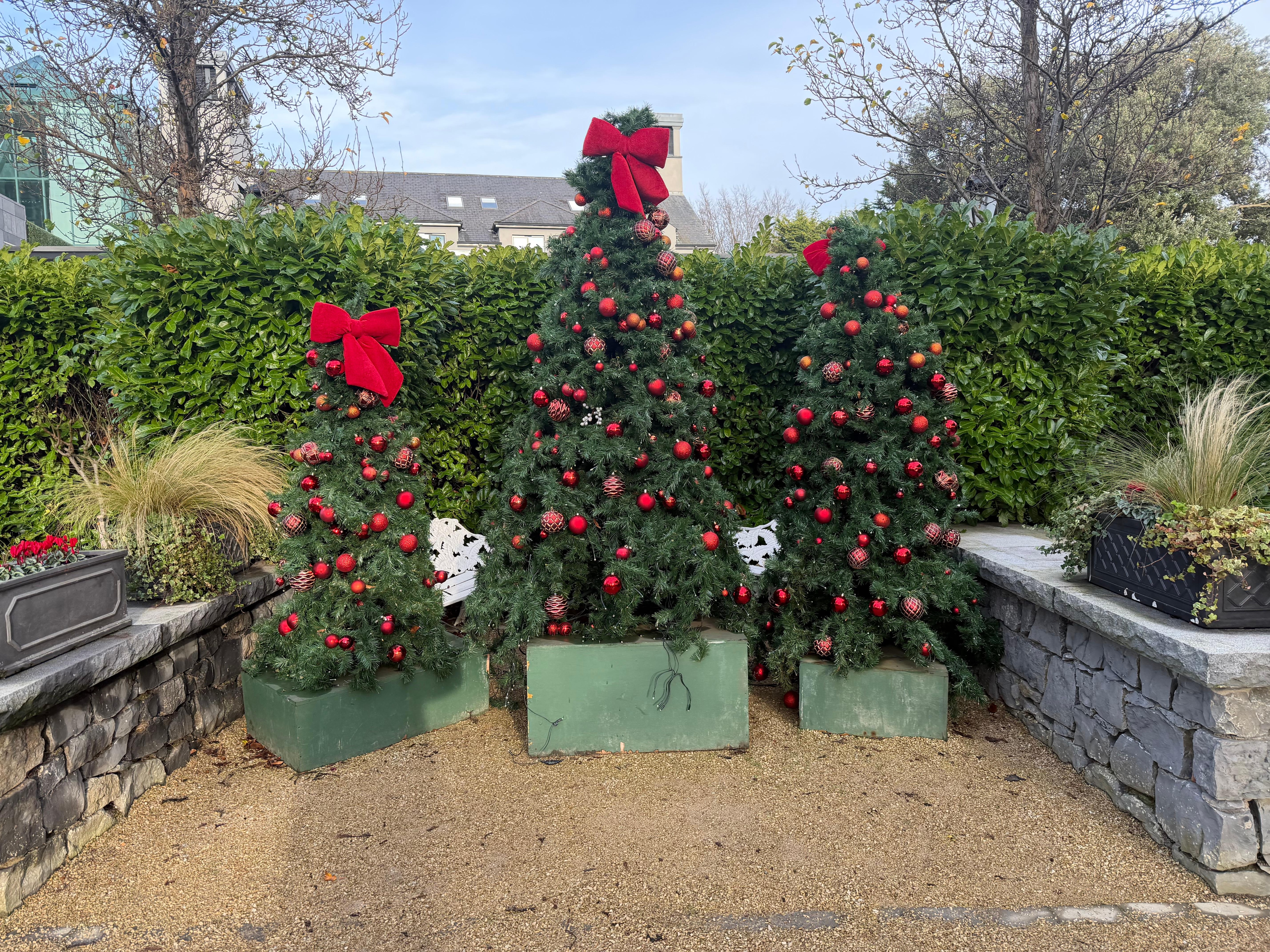 Area in front of castle. Walkway/sitting area 