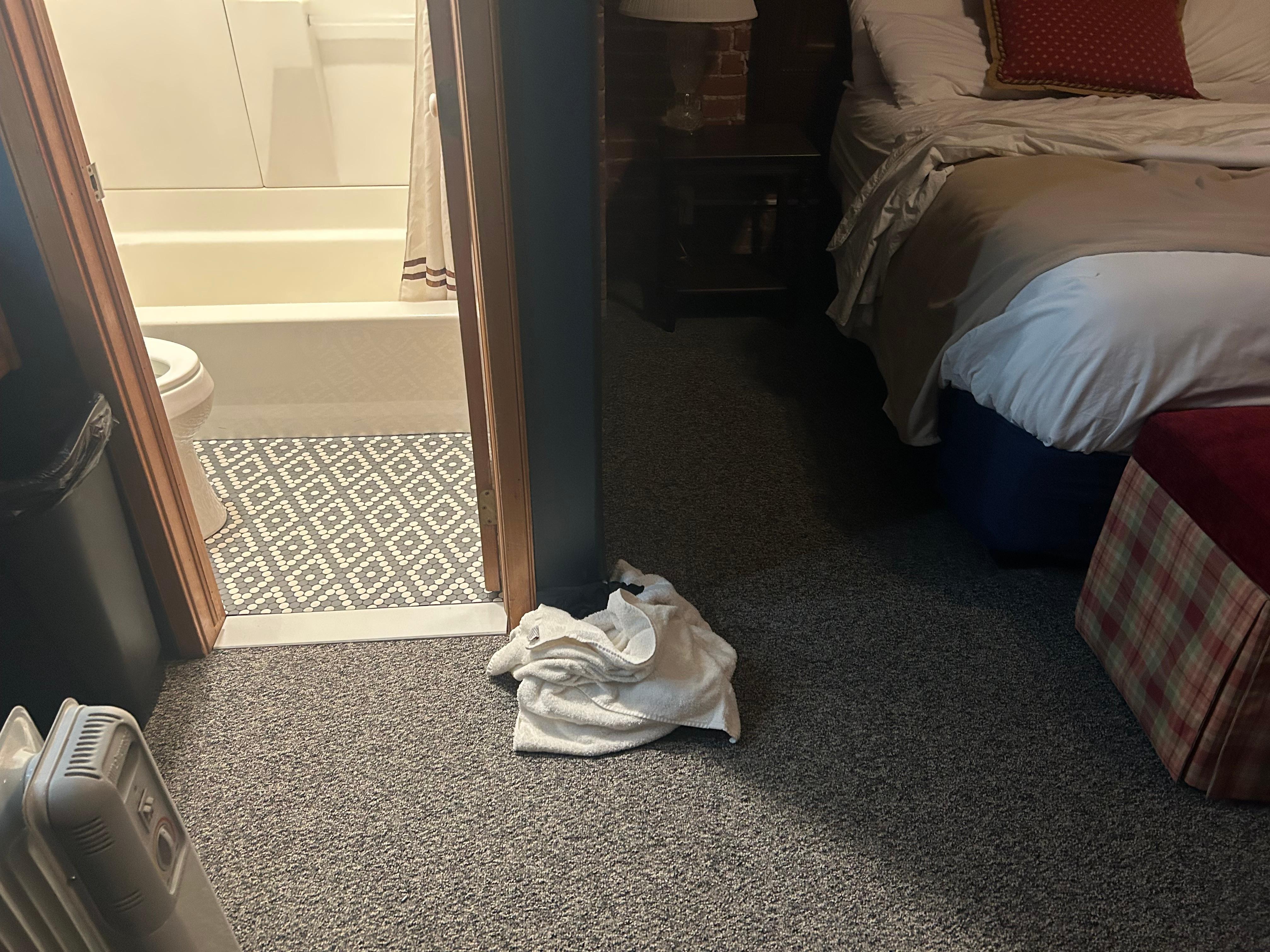 Picture of dirty linen from previous guest 