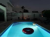 Poolside drink before dinner