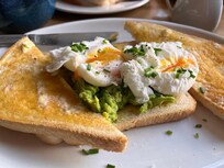 Avocado and poached eggs