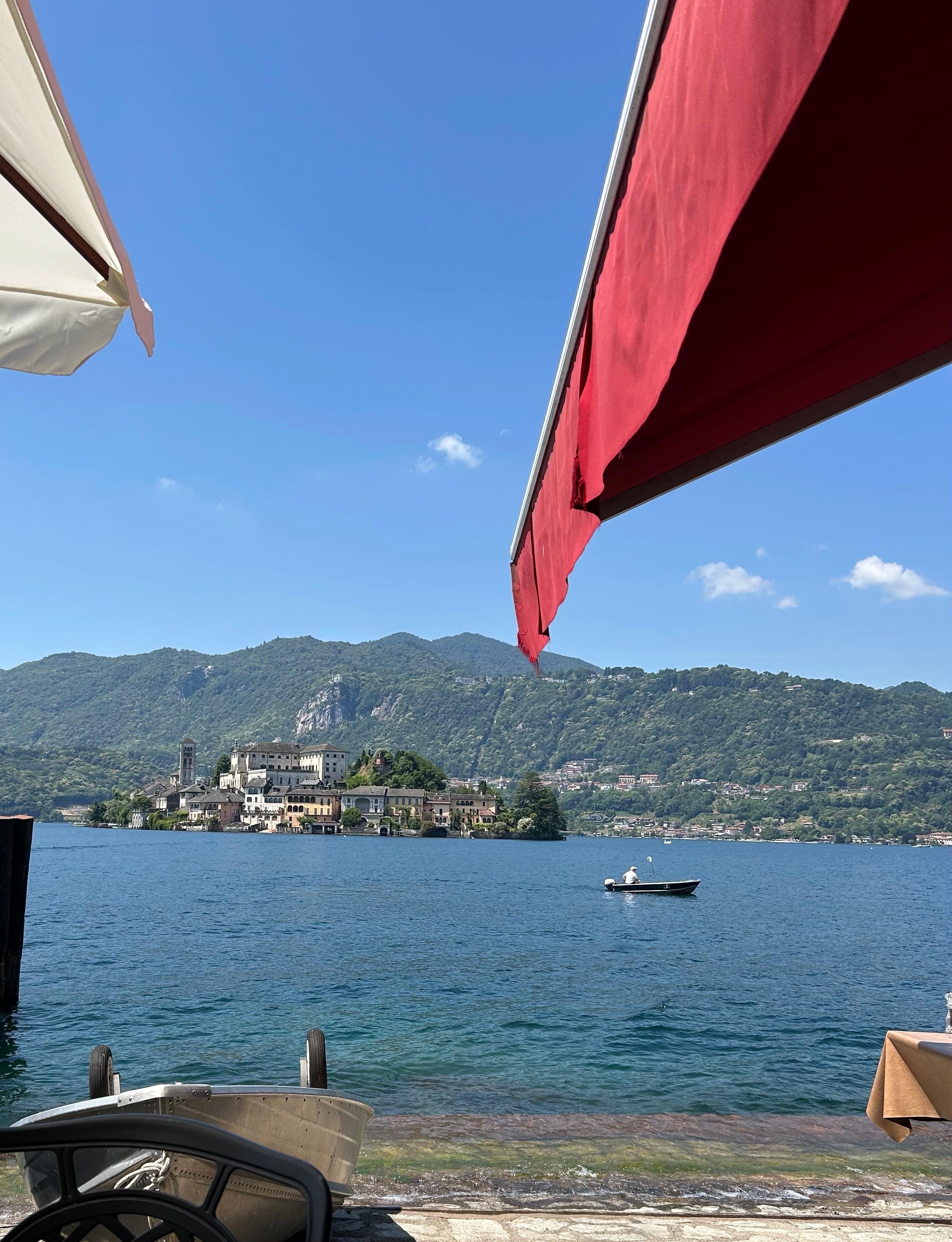 View from restaurant in town square