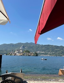 View from restaurant in town square