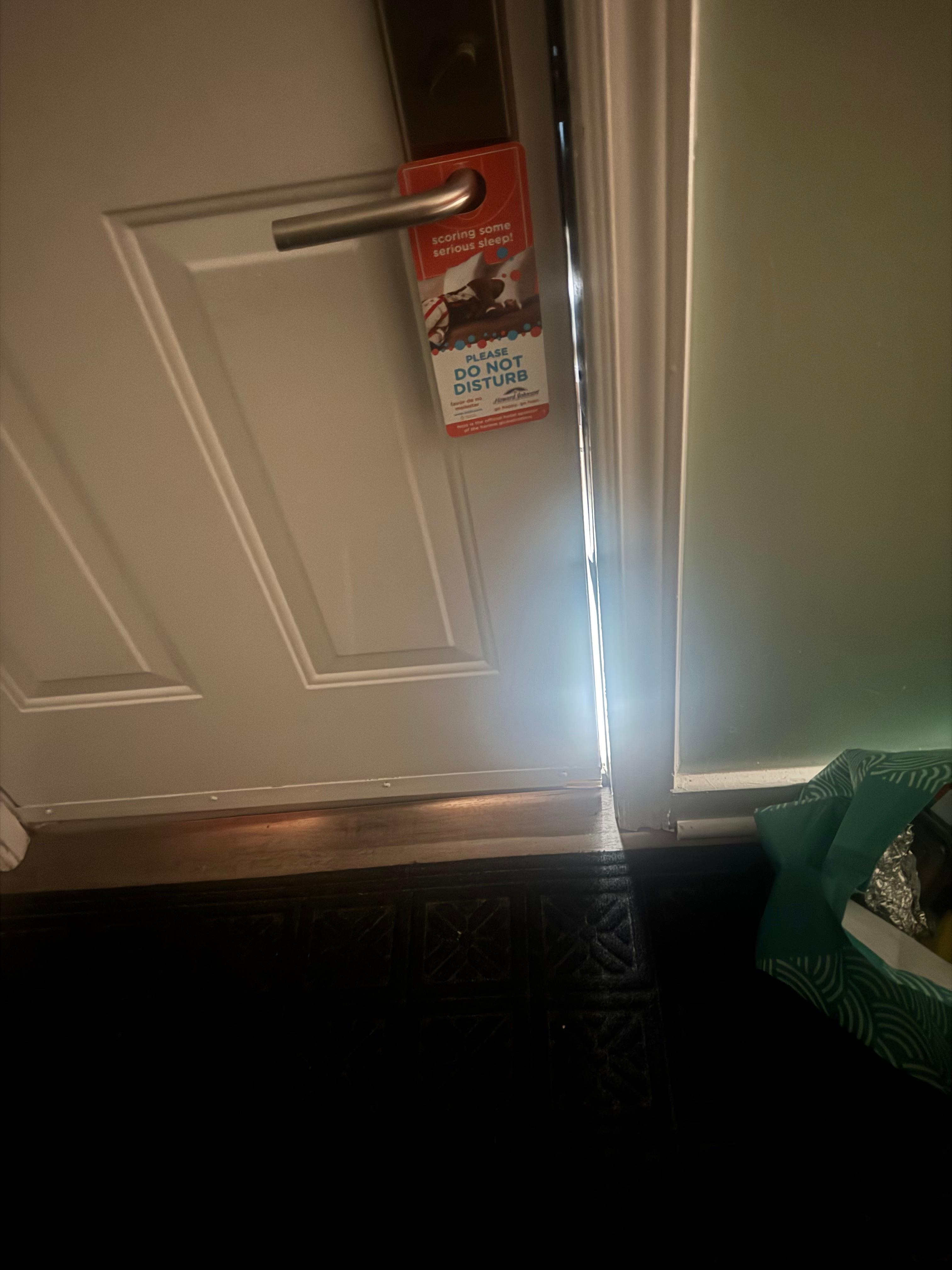 Gap in the doors so bugs come in