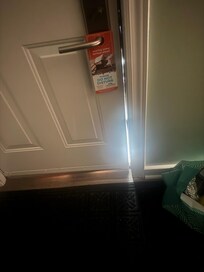 Gap in the doors so bugs come in