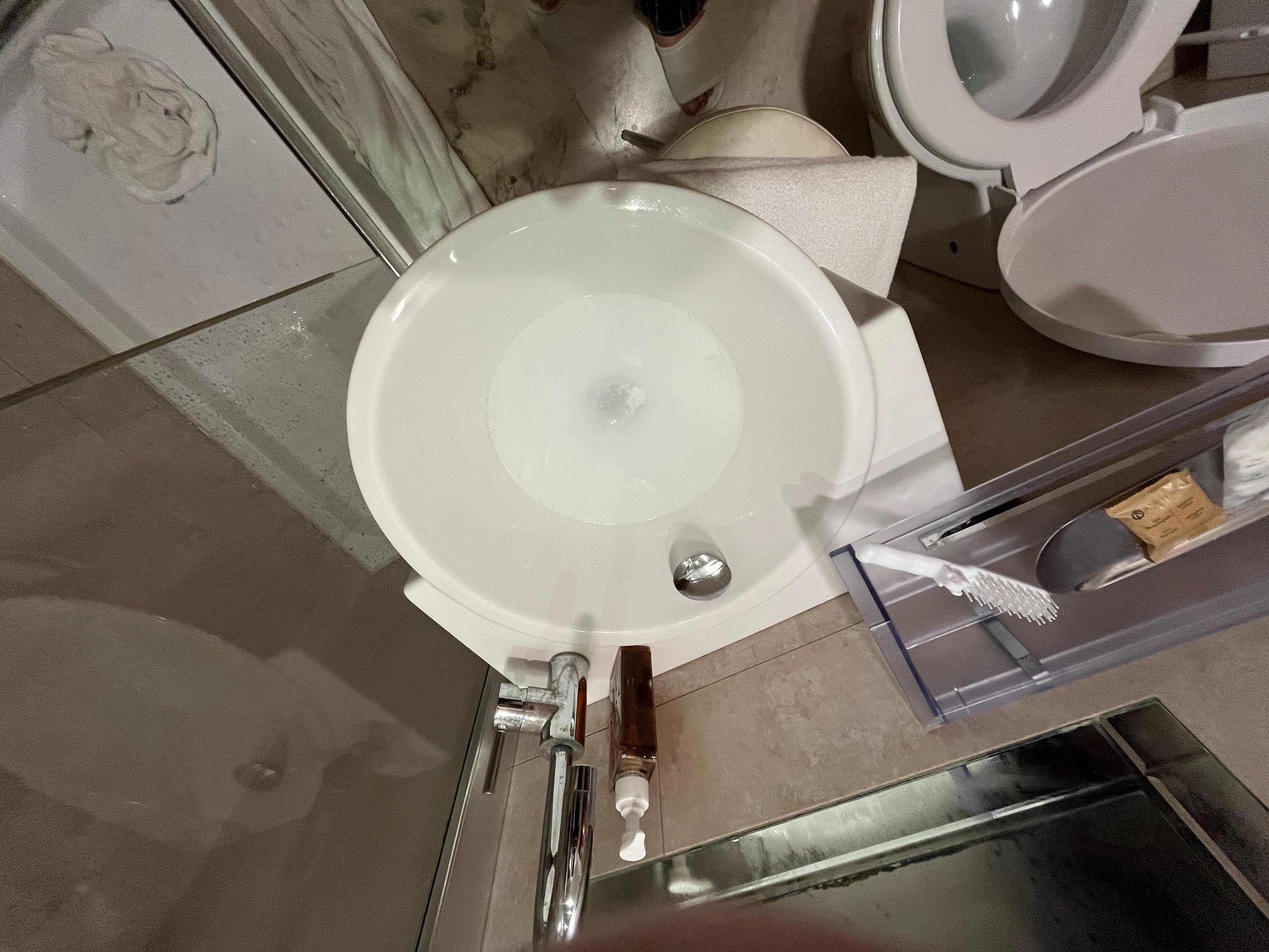 Slow draining sink. 