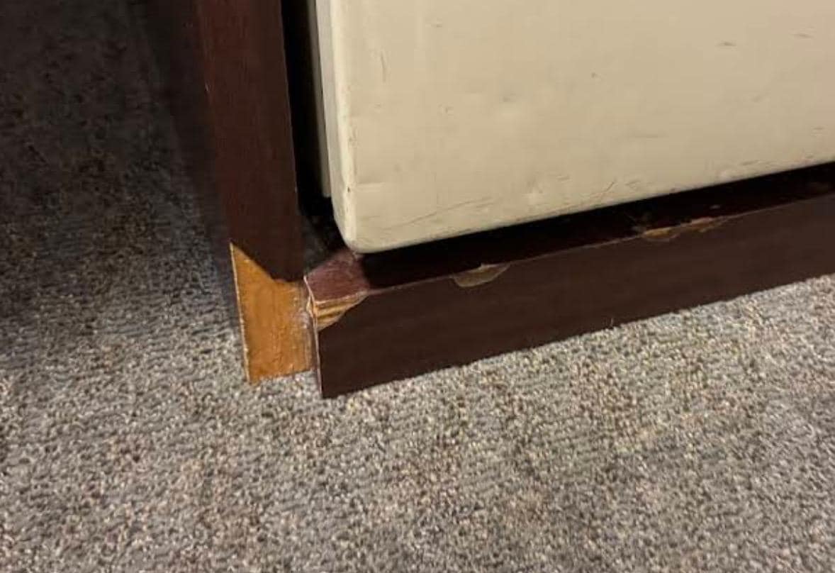chipped desk