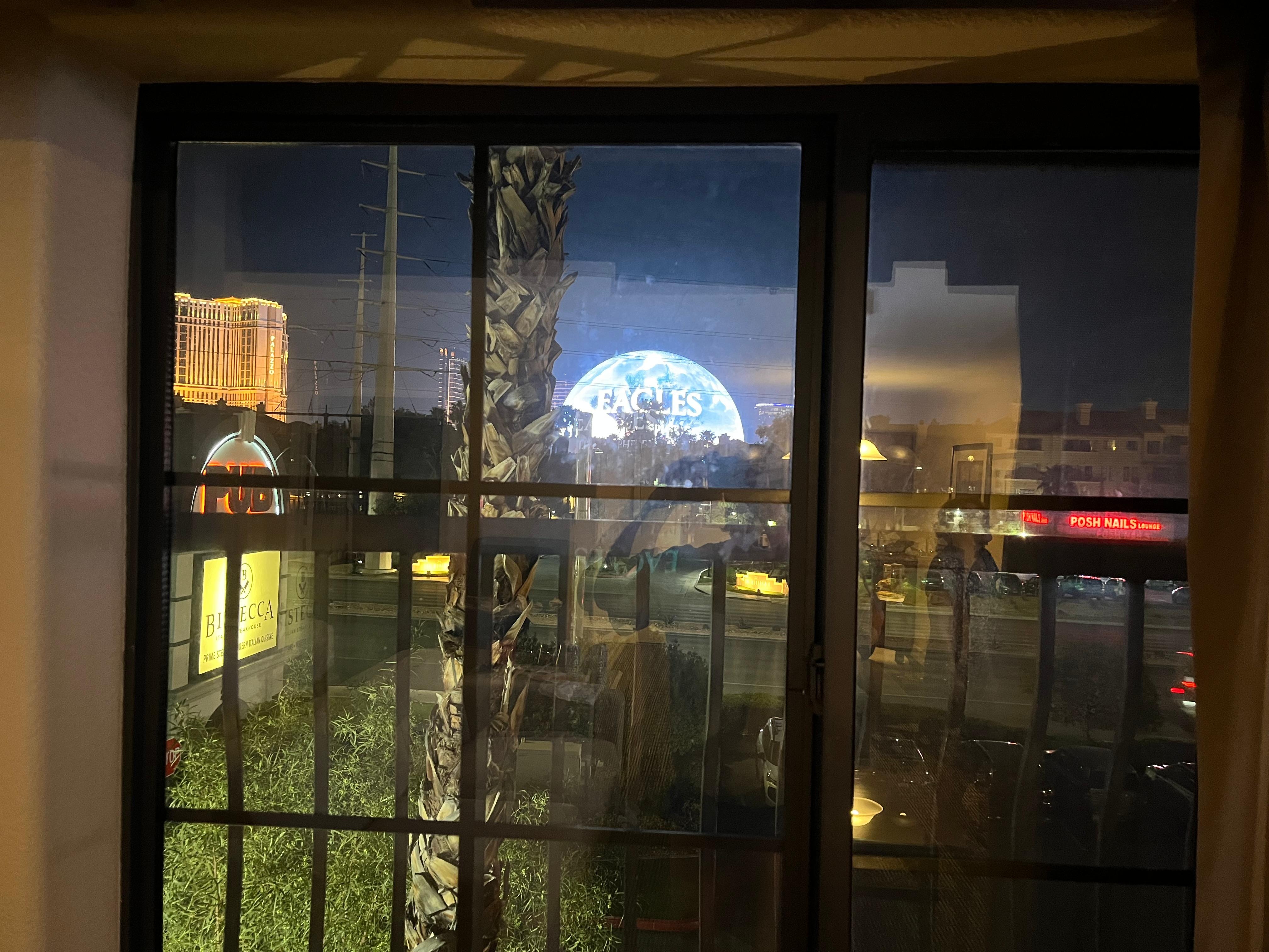 Evening view from our room