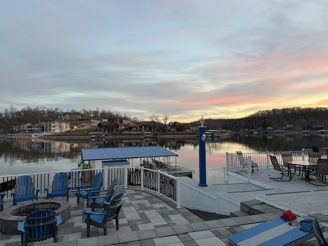 Quiet evening sunset