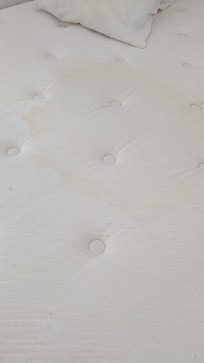 Fresh urine stained mattress