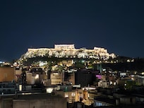 View of Acropolis from roof terrace